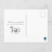 バラ魅力的ガーデンバニーイースター シーズンポストカード (裏面)