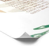 バラ魅力的ヴィンテージほこりっぽいテーブル座席表 ポスター (角)