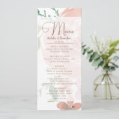 バラ魅力的ヴィンテージほこりっぽいピンクフローラディナー メニュー (スタンド正面)