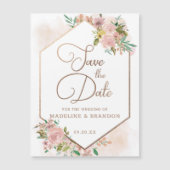 バラ魅力的ヴィンテージほこりっぽいピンク日付を保存 (正面)