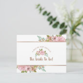 バラ魅力的ヴィンテージピンクブライドへレシピカード 案内ポストカード (スタンド正面)