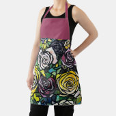 バラ鮮やかブーケエプロン エプロン (インサイチュ)