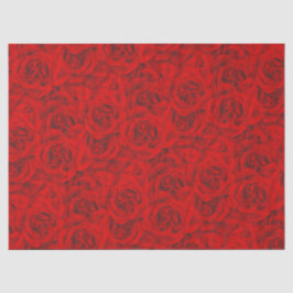 バラ鮮やか花継ぎ目なしパターンフローラ赤 薄葉紙