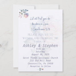 バラ1コリント結婚式招待状 招待状