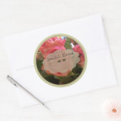 バラ1ラベル ラウンドシール (封筒)