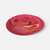 バラ100th誕生日パーティー紙プレート-2- ペーパープレート (アングル)