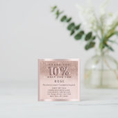 バラ10%オフ割引ロゴヘアグリッターバルーン 予約カード (スタンド正面)