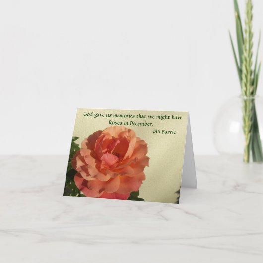 バラ12月Notecard カード (正面)
