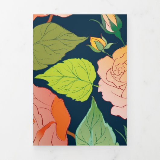 バラ15 三つ折りクリスマスカード (カバー)