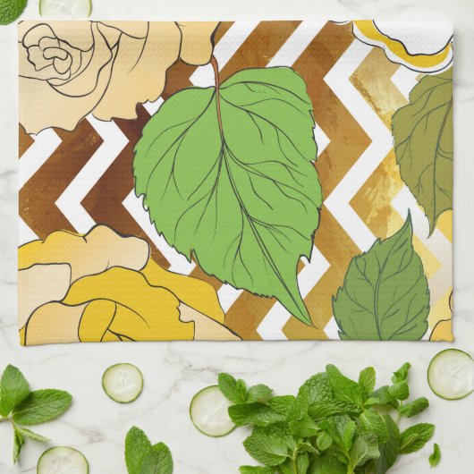 バラ1 キッチンタオル (折り畳み)