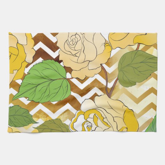 バラ1 キッチンタオル (横)