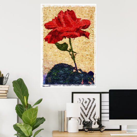 バラ1 ポスター (ホームオフィス)