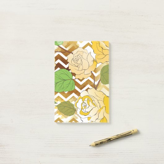 バラ1 ポストイット (デスク上)