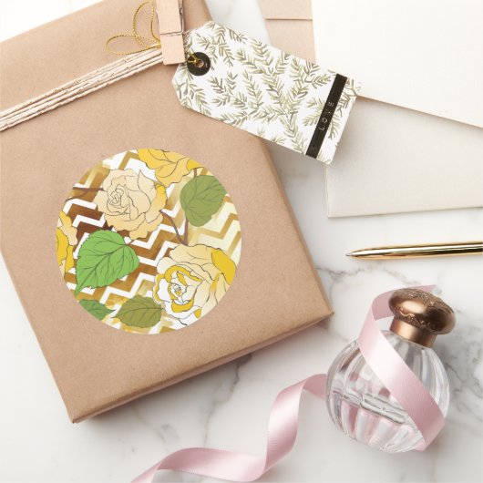 バラ1 ラウンドシール (ギフト)