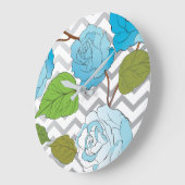 バラ1 ラージ壁時計 (傾斜)