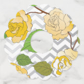 バラ1 ワイングラスタグ (正面)