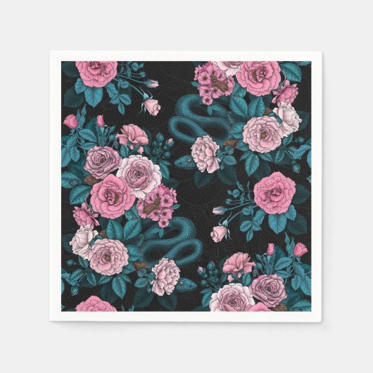 バラ2で非表示 スタンダードカクテルナプキン (正面)