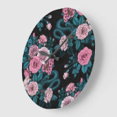 バラ2で非表示 ラージ壁時計 (傾斜)