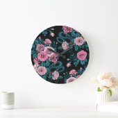 バラ2で非表示 ラージ壁時計 (ホーム)