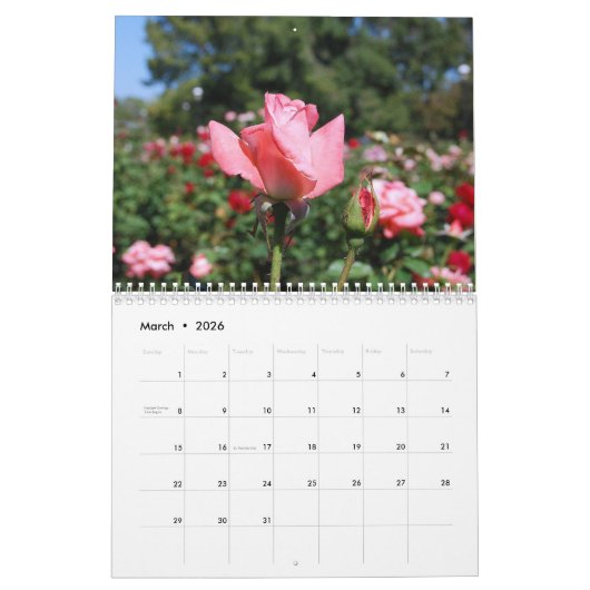 バラ2020年 カレンダー (3月 2026)