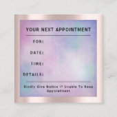 バラ20%オフ割引ロゴヘアピンクグラデーション 予約カード (裏面)