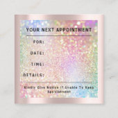 バラ20%オフ割引ロゴホログラフグリッター金ゴールド 予約カード (裏面)