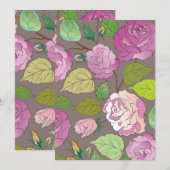 バラ20 サンキューカード (正面/裏面)