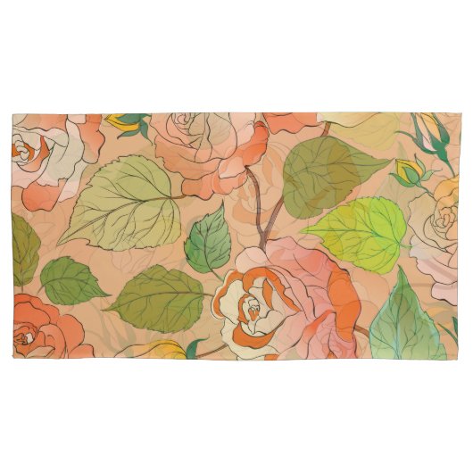 バラ21 枕カバー (正面)