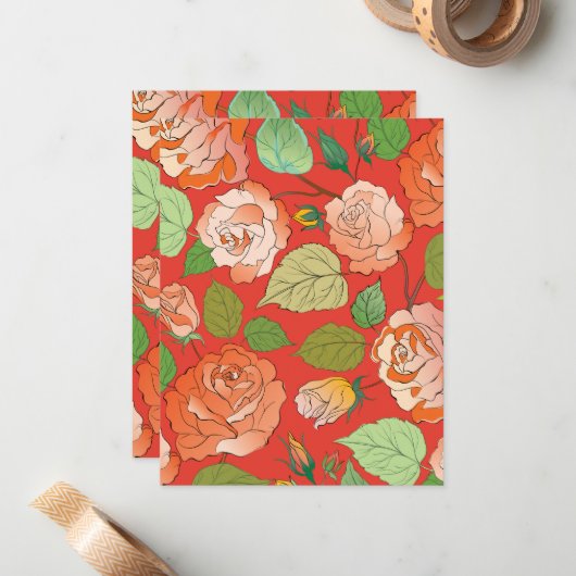 バラ26 ノートカード (正面/裏面インサイチュ)