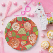 バラ26 ペーパープレート (パーティー)