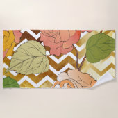 バラ28 ビーチタオル (正面)