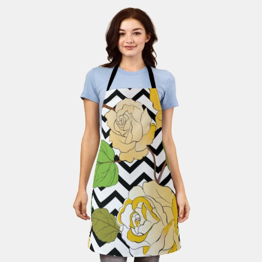 バラ2 エプロン (着用した状態)