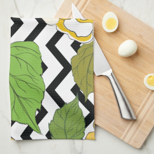 バラ2 キッチンタオル (四つ折り)