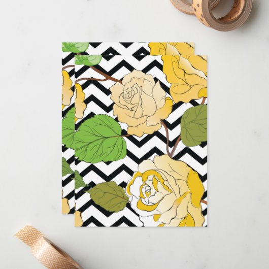 バラ2 ノートカード (正面/裏面インサイチュ)