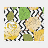 バラ2 フリースブランケット (正面(横))