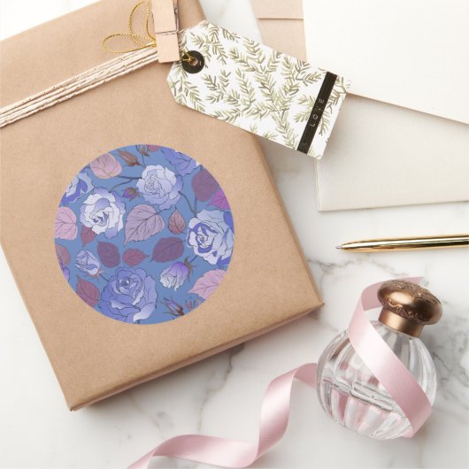 バラ2 ラウンドシール (ギフト)