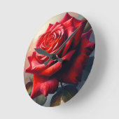 バラ2 ラウンド壁時計 (傾斜)