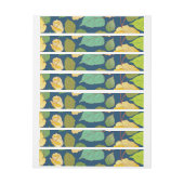 バラ2 ラップアラウンド宛名ラベル (シート)