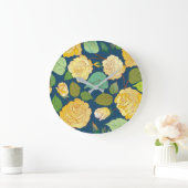 バラ2 ラージ壁時計 (ホーム)