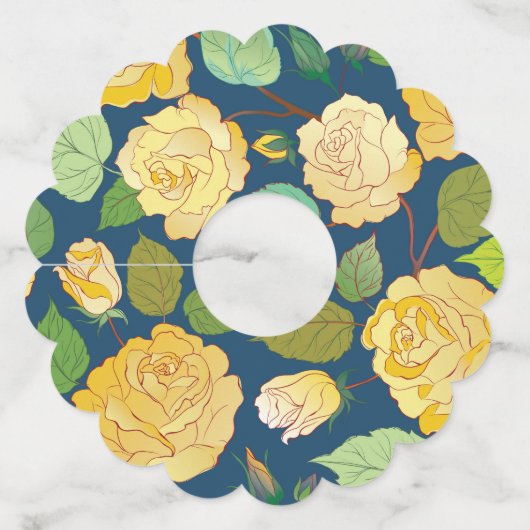 バラ2 ワイングラスタグ (正面)