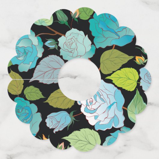 バラ2 ワイングラスタグ (正面)