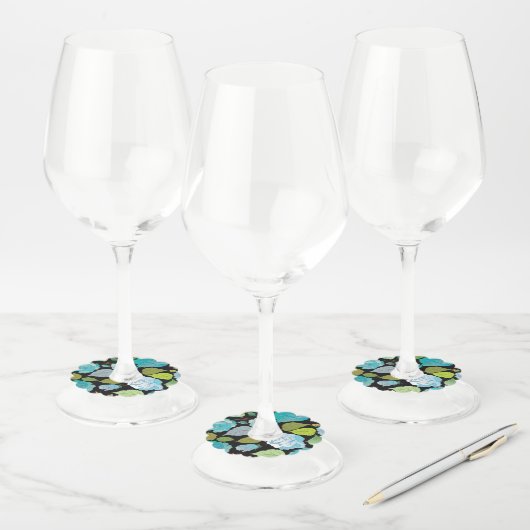 バラ2 ワイングラスタグ (セット)