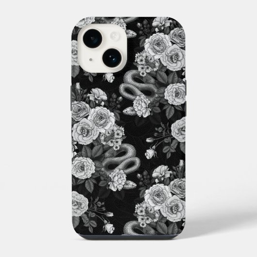 バラ3で非表示 iPhoneケース (裏面)
