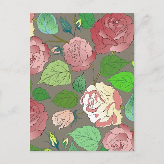 バラ30 ポストカード (正面)