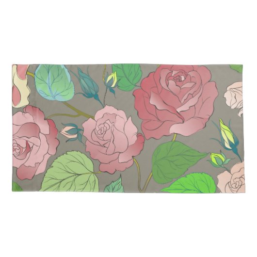 バラ30 枕カバー (裏面)