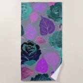 バラ31 ビーチタオル (正面)