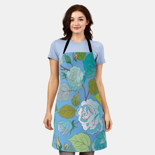 バラ3 エプロン (着用した状態)