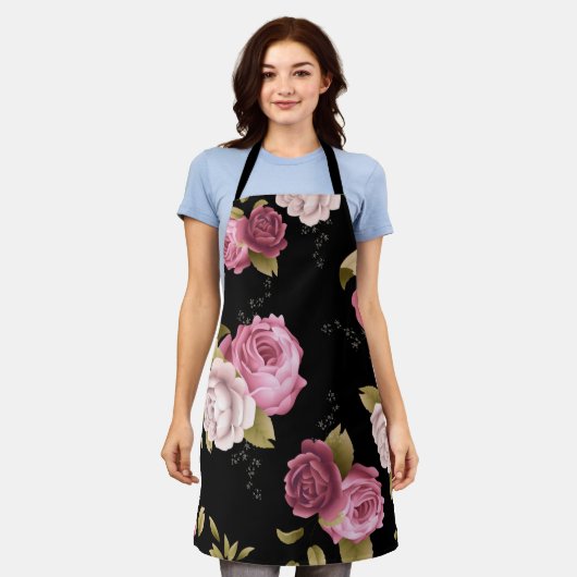 バラ3 エプロン (着用した状態)