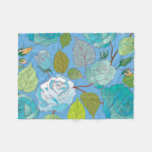 バラ3 フリースブランケット (正面(横))