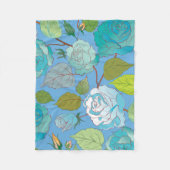 バラ3 フリースブランケット (正面)